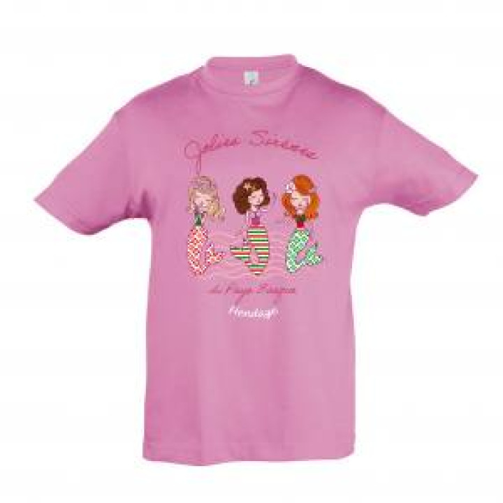 Tshirt enfant Jolies Sirènes du Pays Basque Hendaye Rose Orchidée 4 ans