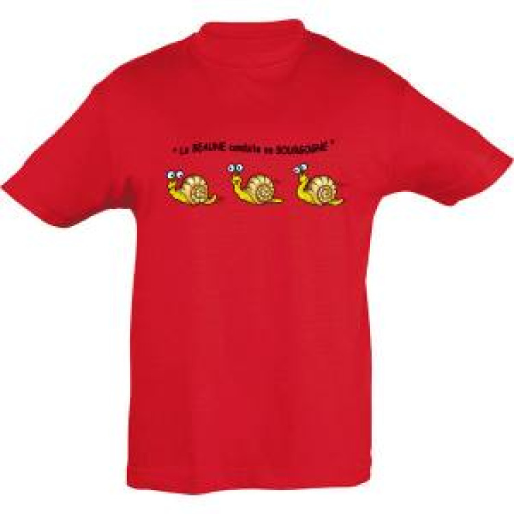 T-shirt enfant La Beaune Attitude Rouge 2 ans