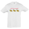 T-shirt enfant La Beaune Attitude Blanc Chiné 2 ans