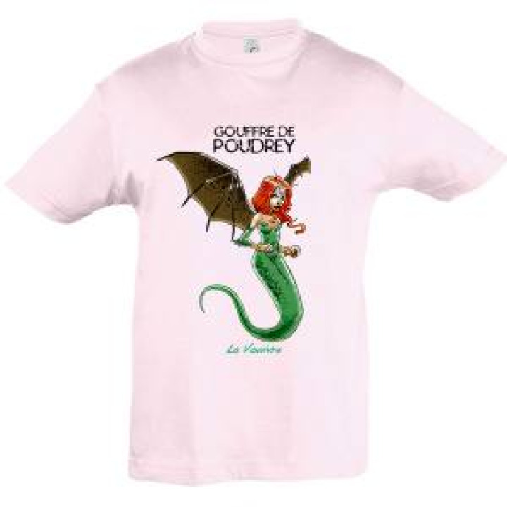 Tshirt enfant La Vouivre Gouffre de Poudrey Rose Pale 2 ans