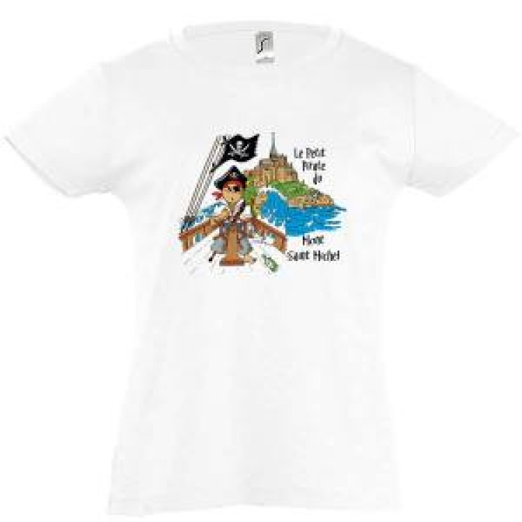 T-shirt enfant Le Petit Pirate Mont Saint Michel Blanc 2 ans
