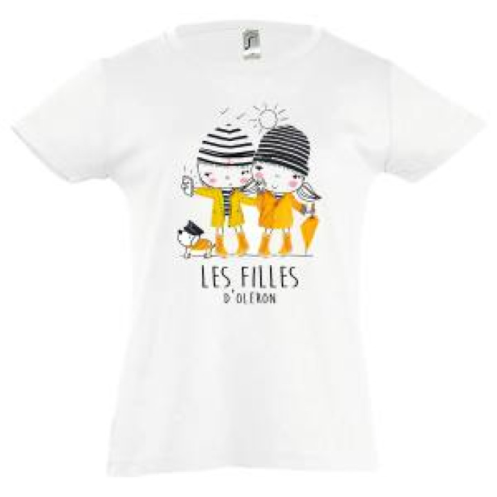 Tshirt enfant Les Filles DOléron Blanc 2 ans