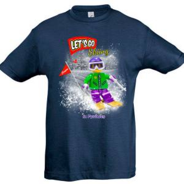 Tshirt enfant Letgo Skiing Pyrénées Denim 4 ans