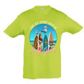 T-shirt enfant Lit et Mixe Plage Surf Spot Vert Pomme 2 ans