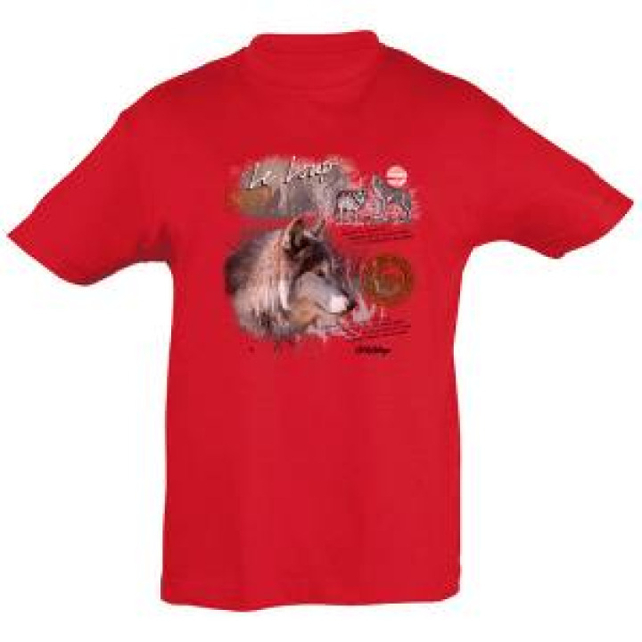 Tshirt enfant Loup Col dAubisque Rouge 4 ans