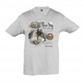T-shirt enfant Loup Payolle Col d&rsquo;Aspin Denim 4 ans