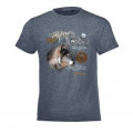 T-shirt enfant Loup Payolle Col d&rsquo;Aspin Denim 4 ans
