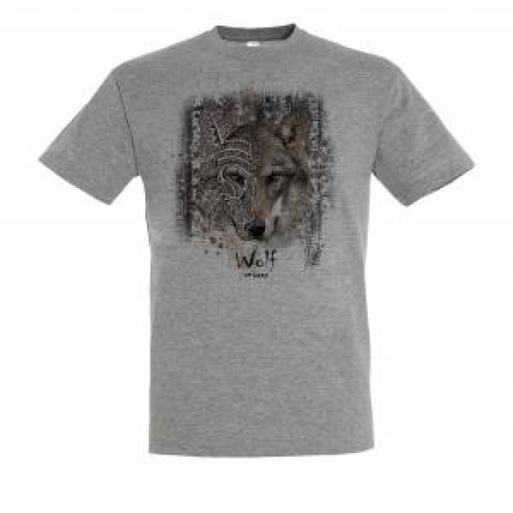 Tshirt enfant Loup Saint Lary Gris Chiné 10 ans