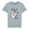 T-shirt enfant Loup Vs Tigre Zoo de Beauval (3/4 et 5/6 ans 17cm) (7/8 et 9/11 ans 22cm) Heather Ice