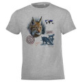 T-shirt enfant Lynx Saint Lary Gris Chiné 4 ans