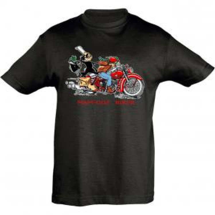 T-shirt enfant Mam Goz Biker Noir Profond 10 ans