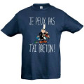 T-shirt enfant Mam Goz Je Peux Pas J'ai Breton Denim 2 ans