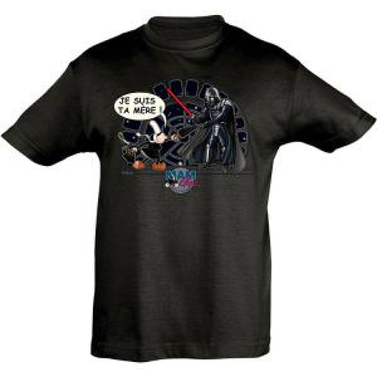 T-shirt enfant Mam Goz je suis ta M&egrave;re Vador Noir Profond 4 ans