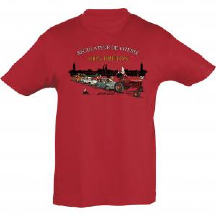 Tshirt enfant Mam Goz Régulateur de Vitesse Rouge 2 ans