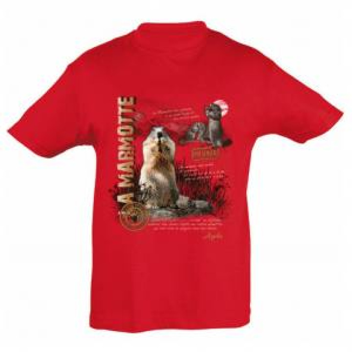 Tshirt enfant Marmotte Argelès Gazost Army 4 ans