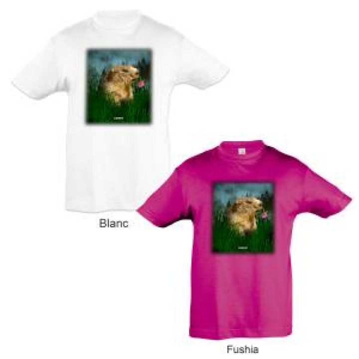 Tshirt enfant Marmotte Larauns Blanc 4 ans
