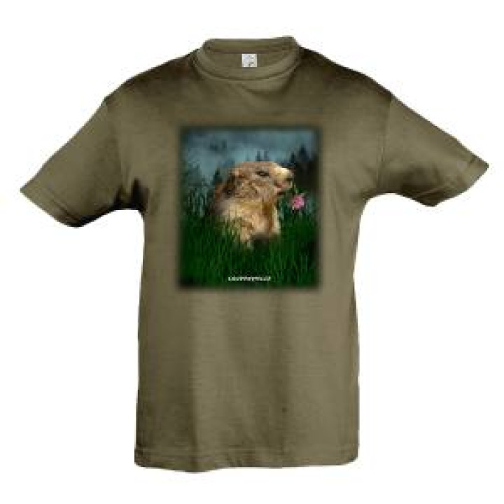 Tshirt enfant Marmotte Loudenvielle Army 2 ans