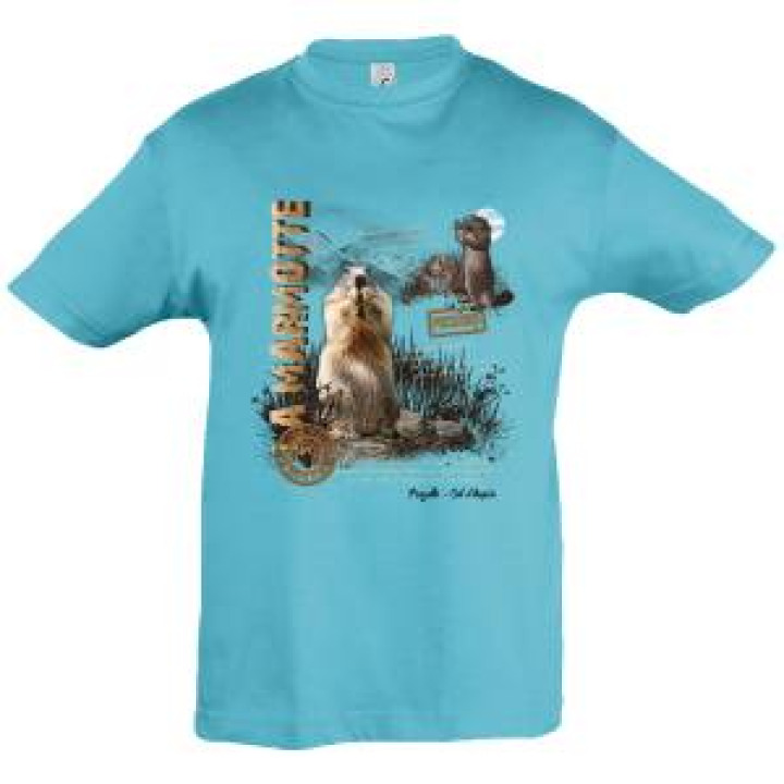 Tshirt enfant Marmotte Pyrénées Gavarnie Rouge 2 ans