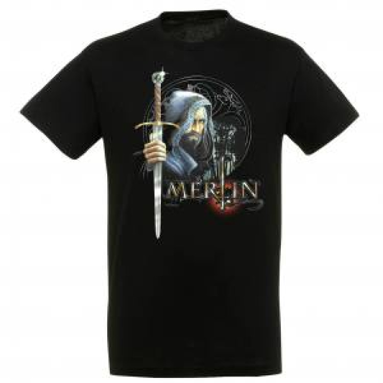 T-shirt enfant Merlin avec Capuche + Excalibure Noir Profond 2 ans