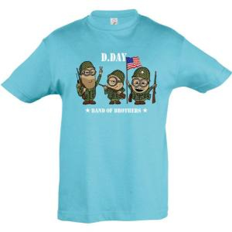 T-shirt enfant Mignons Militaires Bleu Atoll 4 ans