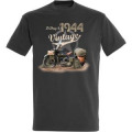 T-shirt enfant Moto Am&eacute;ricaine Vintage D-Day 6/6 1944 Gris Souris 2 ans