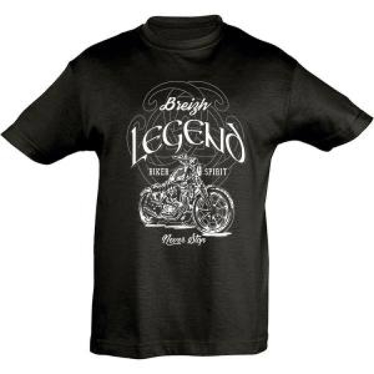 T-shirt enfant Moto Breizh L&eacute;gende Noir Profond 4 ans