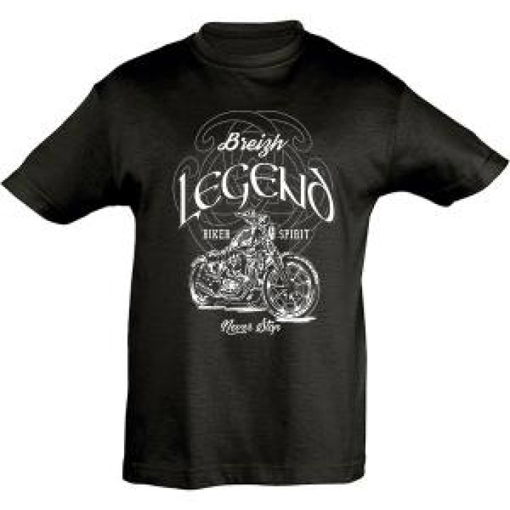 Tshirt enfant Moto Breizh Légende Noir Profond 6 ans
