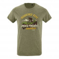 T-shirt enfant Mountain Bike French Pyrénées Saint Lary kaki chiné 6 ans
