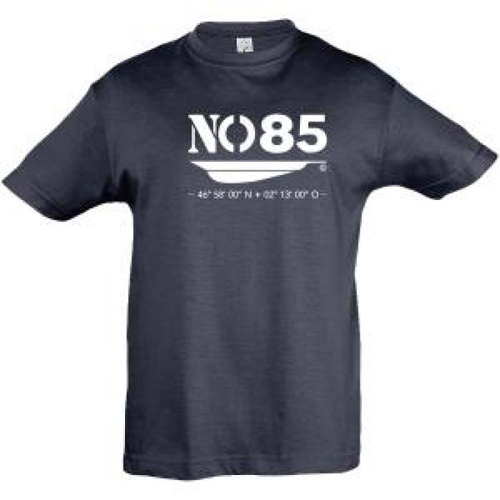 Tshirt enfant No 85 Bateau  Coordonnées GPS Marine 2 ans