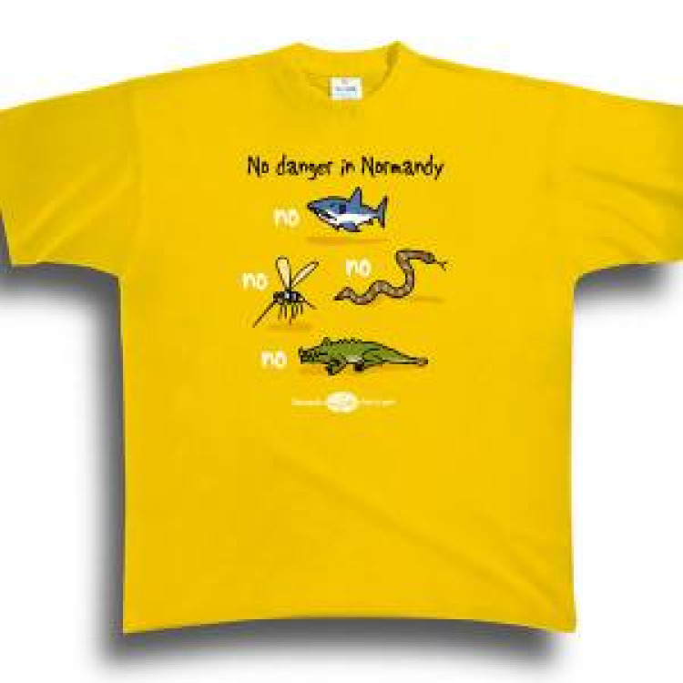 T-shirt enfant No Danger In Normandy Jaune 2 ans