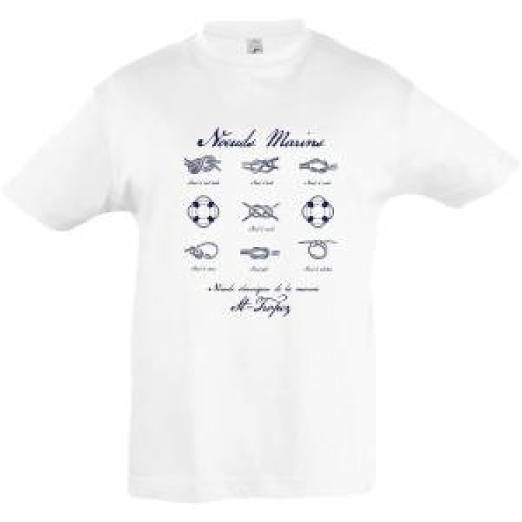 T-shirt enfant Noeuds Marins Saint Tropez Marine 6 ans