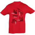 T-shirt enfant Ours Loup Lynx Pyrénées Cauterets Denim 2 ans