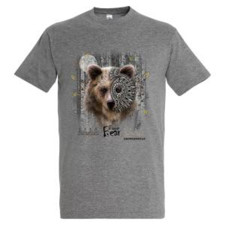 Tshirt enfant Ours Native Tribes Loudenvielle Gris Chiné 2 ans