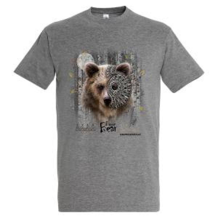T-shirt enfant Ours Native Tribes Loudenvielle Gris Chiné 2 ans