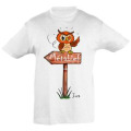 T-shirt enfant Pancarte Hibou Metabief Vert Pomme 2 ans