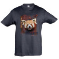 T-shirt enfant Panda Roux Intemporel Cerza + transfert Col Cerza Rose Chin&eacute; 4 ans