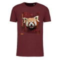 T-shirt enfant Panda Roux Intemporel Zoo de Jurques Wine 2/4 ans