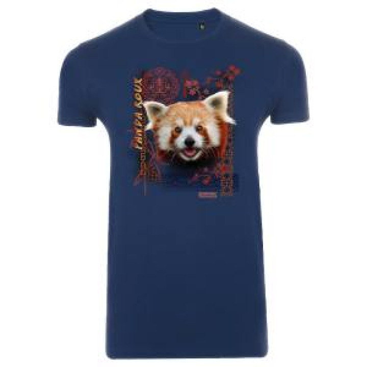 Tshirt enfant Panda Roux Intemporel Zooparc de Tregomeur French Marine 2 ans