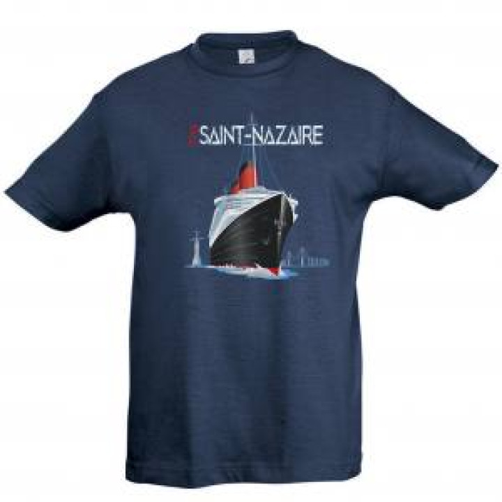 Tshirt enfant Paquebot Saint Nazaire Denim 4 ans