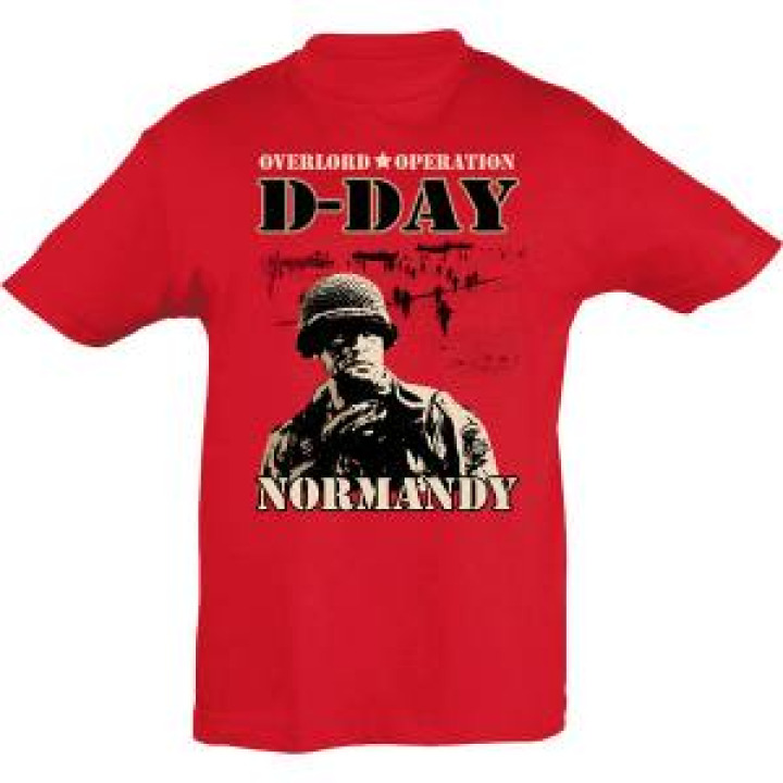 Tshirt enfant Parachutiste DDay Plage Rouge 4 ans