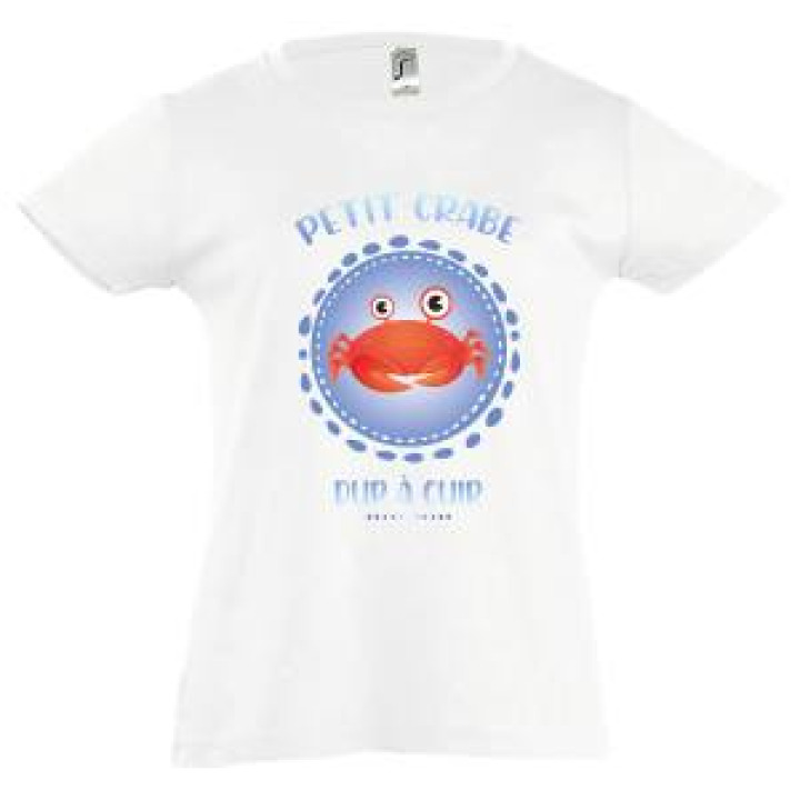 Tshirt enfant Petit Crabe Dur à Cuire Marine 2 ans