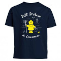 T-shirt enfant Petit P&ecirc;cheur de Concarneau + transfert Applique Cir&eacute; jaune Marine 2 ans