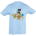 T-shirt enfant Petit Pirate de Saint Malo Bleu Ciel 2 ans