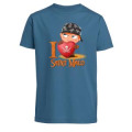 T-shirt enfant Petit Pirate I (C&oelig;ur) Saint Malo Denim 8 ans