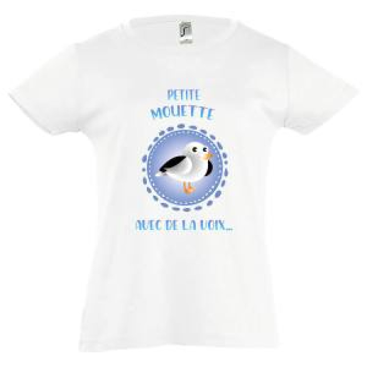 T-shirt enfant Petite Mouette avec de la Voix... Marine 6 ans