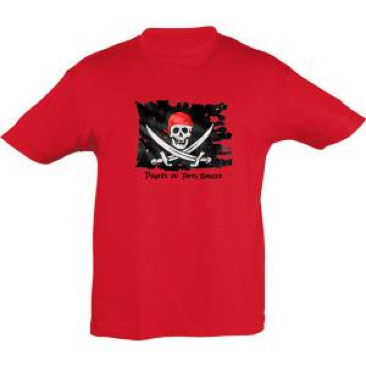 Tshirt enfant Pirate du Pays Basque Rouge 4 ans