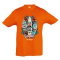 T-shirt enfant Planches de Surfs Côte Atlantique Soulac Orange 2 ans