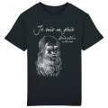 T-shirt enfant premium bio Je suis un Génie Noir Profond 6 ans