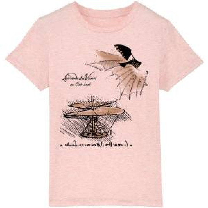 Tshirt enfant premium bio Les Ailes Maquettes Cream Heather Pink 34 ans