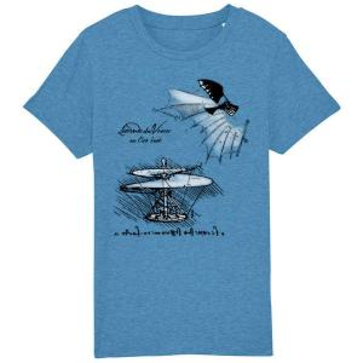 Tshirt enfant premium bio Les Ailes Maquettes Mid Heather Blue 34 ans